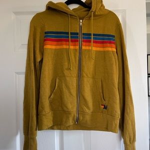 NWT Aviator Nation five stripe hoodie in honey